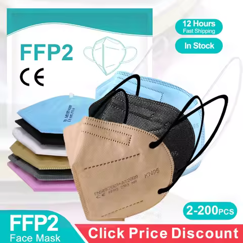 ffp2 mask Mascarillas 5 Layers Protection respirator fpp2 Masque ffp2mask KN95 Mascherine Filter Fac