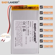 JST MX1.25mm 2Pin 6060100 3.7V 5000mAh Lithium Li-ion Polymer Battery 3060100 4060100 5060100 706010
