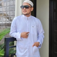 Jual BAJU KOKO HAIBAH SAUDI ABI ZIDNA DAN KATUN MAROKO PUTIH Limited