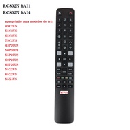 Suitable for TCl LCD TV Remote Control RC802N YAI1/RC802N YAI4 49C2US 65C2US 75C2US 43P20US 50P20US 55P20US 60P20US 65P20US