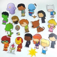 Cartoon Art Stickers (Scooby Doo, Iron Man, Hulk etc.)