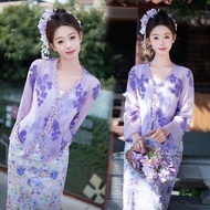 Sg SellerNew Lady's Hairpin Flower Travel Photography Suit Western Double Version Na nority Embroide