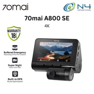70mai A800SE Dashcam | 4K Resolution | 2 Channel | Built in GPS Night Vision | ADAS | App Control Ty