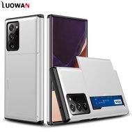 LUOWAN โทรศัพท์มือถือสำหรับ Samsung Galaxy Note 20 Ultra/Note 20/Note 10 Plus/Note 10/Note 9/Note 8กรณีเลื่อนโทรศัพท์2-In-1 Anti-Fall โทรศัพท์ฝาครอบป้องกันสามารถเก็บการ์ด