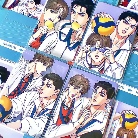 4PCS Korean Webtoon Gold Medal Series Photo Cards Set - Manga Character Double-Sided Lomo Cards Fans