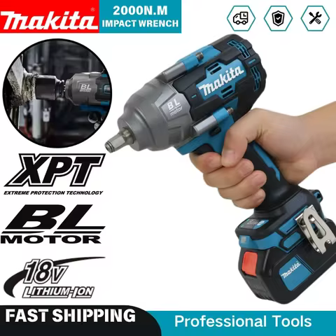Makita 2026 New Brushless Cordless 1000NM High Torque Impact Wrench For Auto Repair Construction Pro