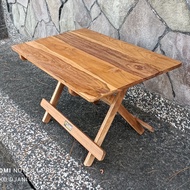 Dampar/ Meja Lipat/ Meja Laptop/ Meja Belajar Kayu Jati Ukuran 60 Cm