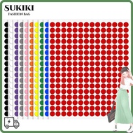 SUKIKII 10Sheets Dot Adhesive Stickers, Writable Material 19MM Label Stickers,  Self-Adhesive Round 