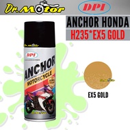 ANCHOR H235* H235 H 235 EX5 GOLD MOTORCYCLE SERIES Can Spray Paint Cat Spray Tin HONDA EX5 DREAM C70 GBO