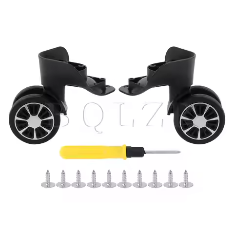 BQLZR 1 Pack Luggage Suitcase Wheel Roller 360 Degree Rotate 3.82" 601 Black