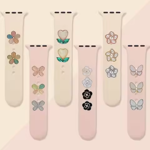 Fashion Watch Band Decorative Nails for Apple Watch Creative Silicone Wristbelt Charms Decor Nail fo