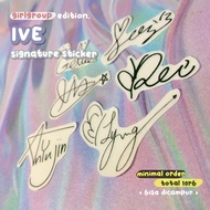 Ive signature sticker transparent sticker ttd signature kpop girlgroup idol lis wonyoung yujin leese