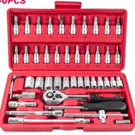 Latest 46 Pcs 1/4" Socket Wrench + Screwdriver shock Tool Kit Set for Sale