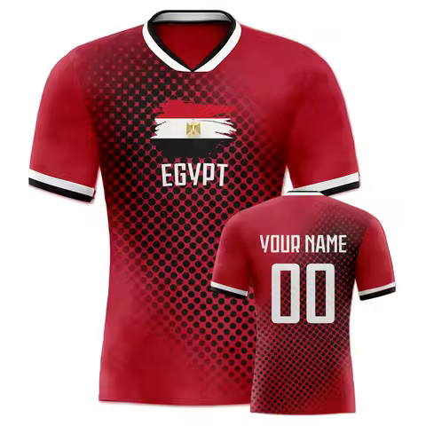 Egypt Custom Soccer Jersey with Personalized Name Number Training Football Team Shirts for Men Women