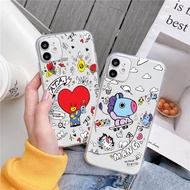 BTS BT21 clear phone CASE iPhone 13 12 mini Pro Max new SE 2020 6 6S 7 8 PLUS X XR XS XSMAX 11 PRO MAX