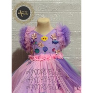 AMORVELLE | Candy Ruffles Gown For kids