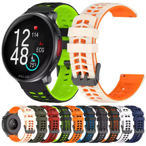 22mm Soft Silicone Watch Strap For POLAR Vantage M3 M2 M Wristband For POLAR Vantage V3 V2 SHIFT Gri