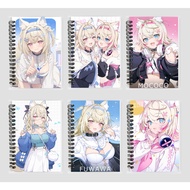 A5 A6 notebook printed with Hololive Fuwawa Abyssgard mococo square pillow in many designs