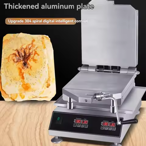 220V 110V Fossil Cake Machine Commercial Senbei Maker Machine Seafood Octopus Shrimp Fossil Crackers