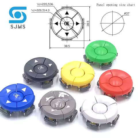 1 Set B3F-4055 A14 Cap 5 Way Direction Combination Switch With Arrow OK Button 12*12*7.3 mm Micro Ta