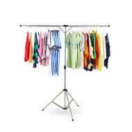 不銹鋼落地簡易伸縮折疊晾衣架 | 90-180cm高度伸展 | 125-200cm長度調節