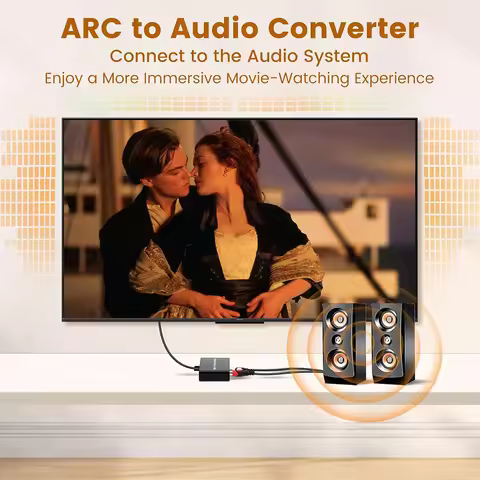 HDMI-Compatible ARC Audio Extractor ARC To SPDIF Coaxial L/R Stereo 3.5mm Jack Audio Adapter for HDT