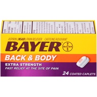 Bayer Back & Body Extra Strength Aspirin, 500mg Coated Tablets, Fast Relief at the Site of Pain, Pai