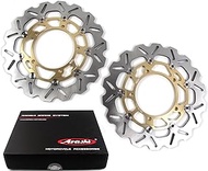 Arashi Front Brake Disc Rotors for Suzuki GSX1250 FA 2010-2016 / GSX1250F ABS TRAVELLER 2016 / GSXR 1300 Hayabusa ABS 2013-2019 Motorcycle Replacement Accessories GSX1300R Gold