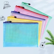 A6/A5/A4/A3/B5/B4 Zipper Bag Zipper File Folder Tuition Bag File Bag Waterproof Mesh Pouch Folder拉链袋