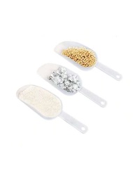 3入組小型透明塑料冰鏟計量舀，適用於婚禮糖果甜點自助餐冰淇淋蛋白粉