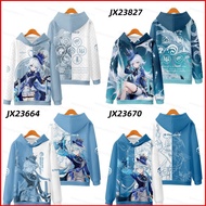 NS1 Genshin Impact Furina Hoodie - Long Sleeve Casual Unisex Sweatshirt with 3D Graphics