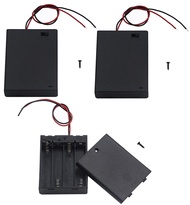 3Pcs 4 AAA Battery Holder with Switch, 6V Battery Holder with Switch, 4X 1.5V AAA Battery Holder Cas
