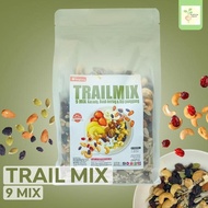 SUPER TRAIL MIX (9 MIX) 500GR - Almond, Cranberry, Cashew, Sunflower seed, Pumpkin seed, Raisin, Chi