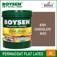 Boysen Color Series Permacoat Flat Latex Chocolate Kiss B781 Acrylic Latex Paint - 4L