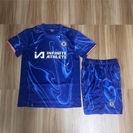 24-25 Game Season Chelsea Home Football Jersey Suit Jersey Championship No. 14 No. 19 Adult Children