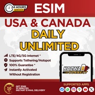 eSIM USA&Canada Daily Unlimited | eSIM Activated Instantly
