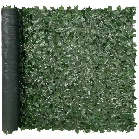 Ivy Privacy Fence, 59 x 98 in Artificial Green Wall Screen, Greenery Ivy Fence with Mesh Cloth Backi