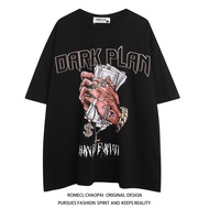 2026NEWS-7XL Oversized Harajuku Men T Shirt Print Cotton Short Sleeved Baggy Size Tshirt Lelaki Shir