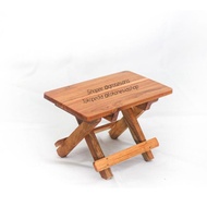 meja lipat kayu jati serbaguna untuk lesehan laptop belajar ngaji - 30 x 20 cm