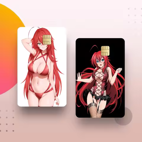 High School DxD Credit Card Skin Stickers For VISA Bank Card Transportation Card Waterproof Sticker 