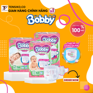 BOBBY HỒNG TÃ QUẦN MỞ MỘT BÊN size NB-s 74 miếng (3 - 8 kg) S-m 62 miếng (6 - 10 kg)