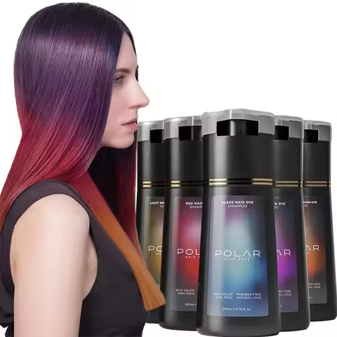 5 Colors Hair Dye Shampoo Black Hair Color Dye Hair Shampoo Cream Instant Dye Shampoo Men Women Mois