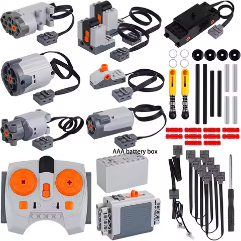 Building Blocks High-Tech Electric Parts MOC PF Set Bricks Toys M L XL Motor Shock Absorber Axis 888