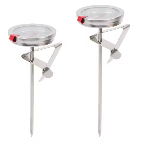 Deep Fry Thermometer Stainless Steel Measuring Tool with 5cm Dial for Oil Pan TTE35125