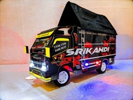 Srikandi/miniatur truk oleng kayu variasi lampu/truk oleng murah gratis ongkir/truk oleng termurah/miniatur truk oleng