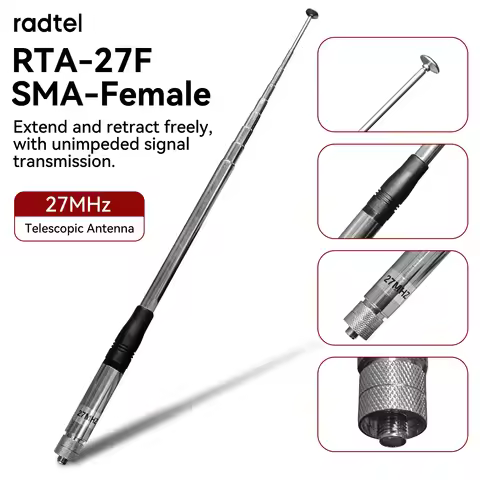 Radtel RTA-27 CB Antenna 27MHz High Gain Telescopic Walkie Talkie for Radtel RT-860 RT-880 RT-920 Ir