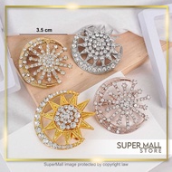 Dokoh Songkok Brooch Kerongsang  1Pc Bulan Sabit Bintang Pin Tanjak Tengkolok Pin Nikah Tunang Fashi