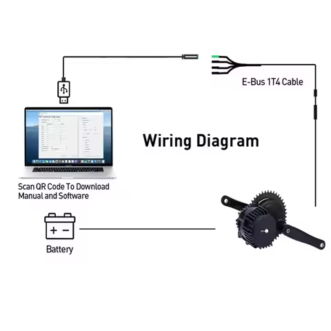 ABSE-For Bafang USB Programming Cable Ebike For 8Fun BBS BBSHD Mid Drive Motor Programmed Cable 5PIN