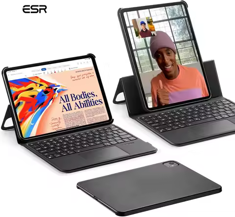 ESR iPad Pro 13/11 M4 2024 Magnetic Detachable Keyboard Case with Trackpad for iPad Air/13(2024/2025