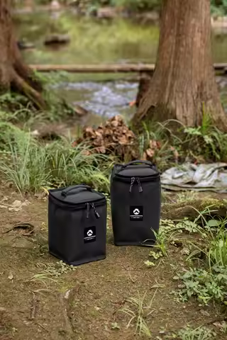 CAMPINGMOON BKT-8-BC Thick Canvas Lamp Bag Large Capacity Storage Gas Tank Burner Outdoor Camping Eq